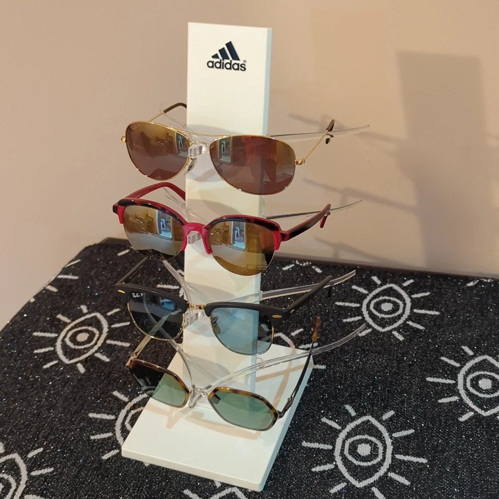 Adidas White 4 Glasses Display Holder